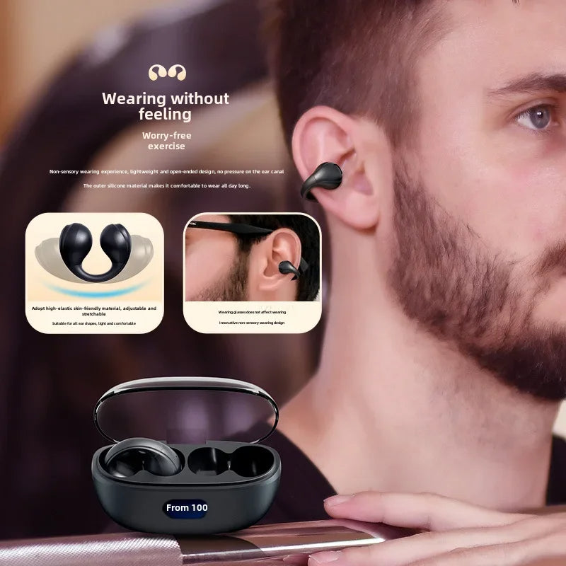 Audífonos Inalámbricos Tipo Aretes – Tecnología de Conducción Ósea