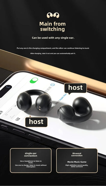 Audífonos Inalámbricos Tipo Aretes – Tecnología de Conducción Ósea