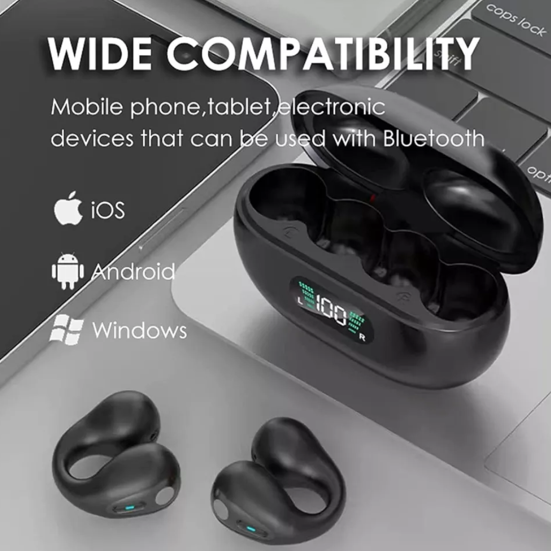 Audífonos Inalámbricos Tipo Aretes – Tecnología de Conducción Ósea